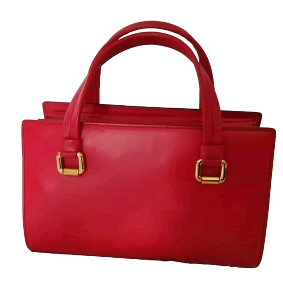 DOLCE & GABBANA RED LEATHER MINI TOTE WITH MIRROR - Picture 2 of 15